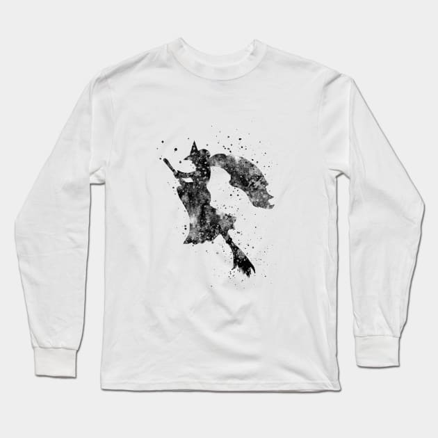 Wicked Witch, The Wizard of Oz Long Sleeve T-Shirt by RosaliArt